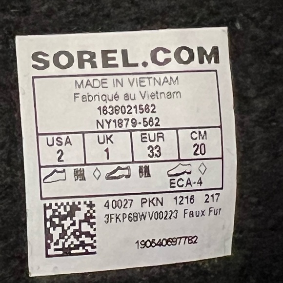 Sorel PAC Boots Purple Textile
Waterproof Rubber Removable Lining Size 2 - Picture 10 of 12